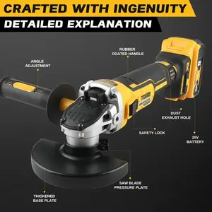 DEWALT DCG405NT 125MM 18V Cordless Brushless Angle Grinder with 9000RPM for Lithium-Ion Batteries