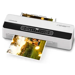 LOTHANEK F55 Pro 6 Roller 13" Professional Laminator Machine with Auto-Sensing Technology, Handles 3-10Mil Thick Pouches, 1-Minute Warm-Up, Jam-Proof System with Auto Reverse, for Office & School Use (White)