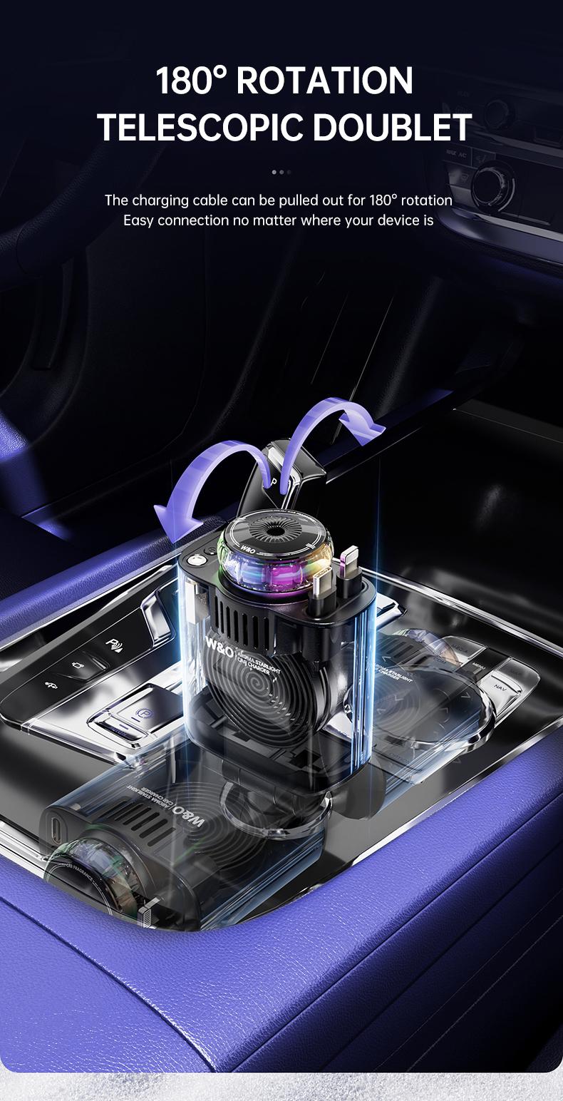 【Speical Edition】2026 5-in-1 Retractable Car Charger & Air Freshener, USB C Fast Charge + Lightning Cable, Free 3 Festive Scents - Perfect Stocking Stuffer Gift for iPhone 17 Pro Max ,16 Plus /Samsung, target, type-c fast charging, car accessory ,deals