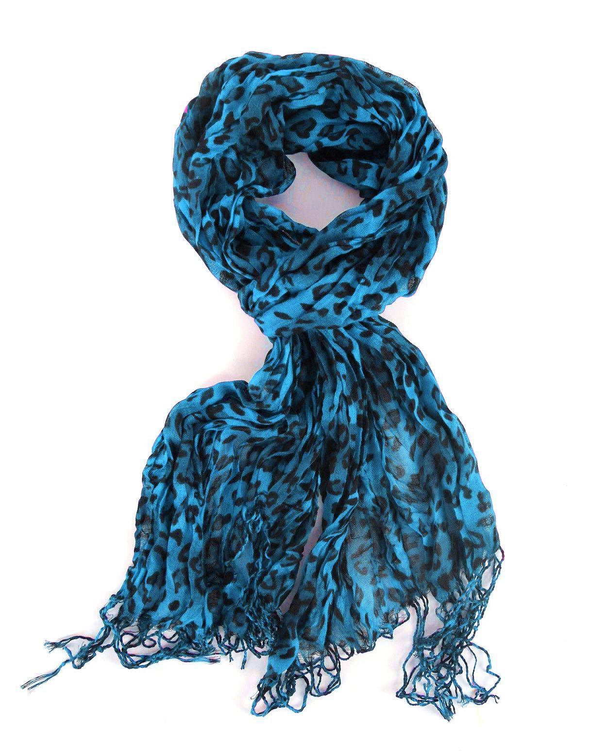 Lightweight Leopard Print Fashion Scarf - Versatile Everyday & Travel Accessory with Fringe Ends Stylish Touch Generous Length Casual Outfit