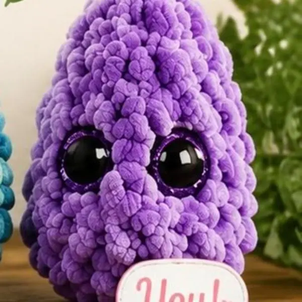 Handmade Crochet Bud Pal, Festive Party Gift, Home Decor Accessory