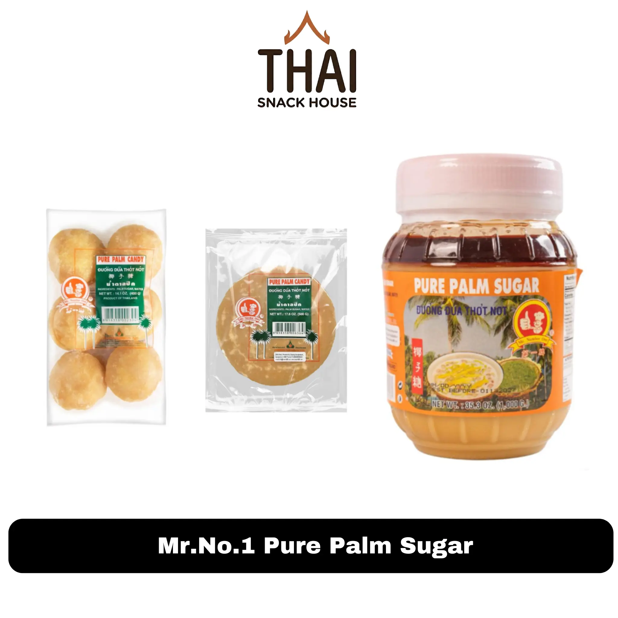 Mr.No.1 Pure Palm Sugar Sweetener - All Natural, Additive-Free, No Preservatives, Rich Sweetness, Distinct Flavor Sugar Substitute