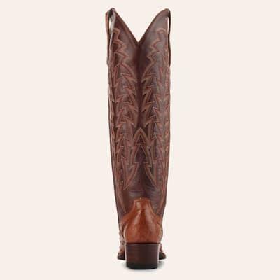 JRC & Sons Women’s Jacqueline Cognac Snip Toe Tall Cowboy Boots