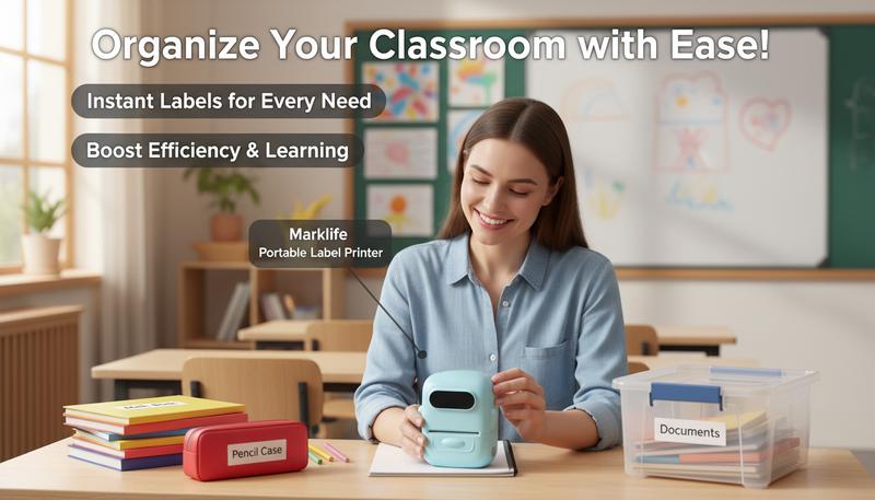 Marklife Label Printer, thermal printer, portable Bluetooth wireless printer, can print thank-you stickers, gift tags, and item labels, suitable as a Valentine's Day gift for family and partners, Super Bowl Marklife Label Printer, thermal printer, portable Bluetooth wireless printer, can print thank-you stickers, gift tags, and item labels, suitable as a Valentine's Day gift for family and partners, Super Bowl