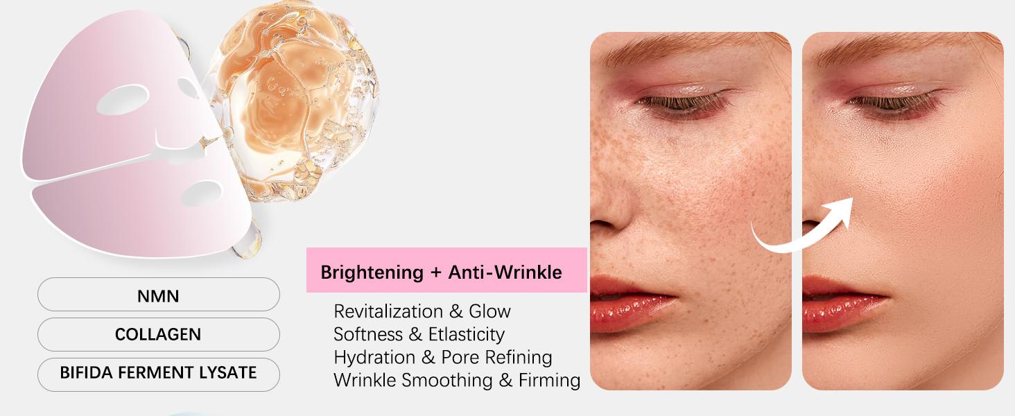 ISTON Deep Moisturizing Collagen All-In-One 4-Color Mask, Moisturizing Night Cream for All Skin Types - Firms, Improves Dullness, Anti-Aging, Soothes and Repairs Skinoothes and Repairs