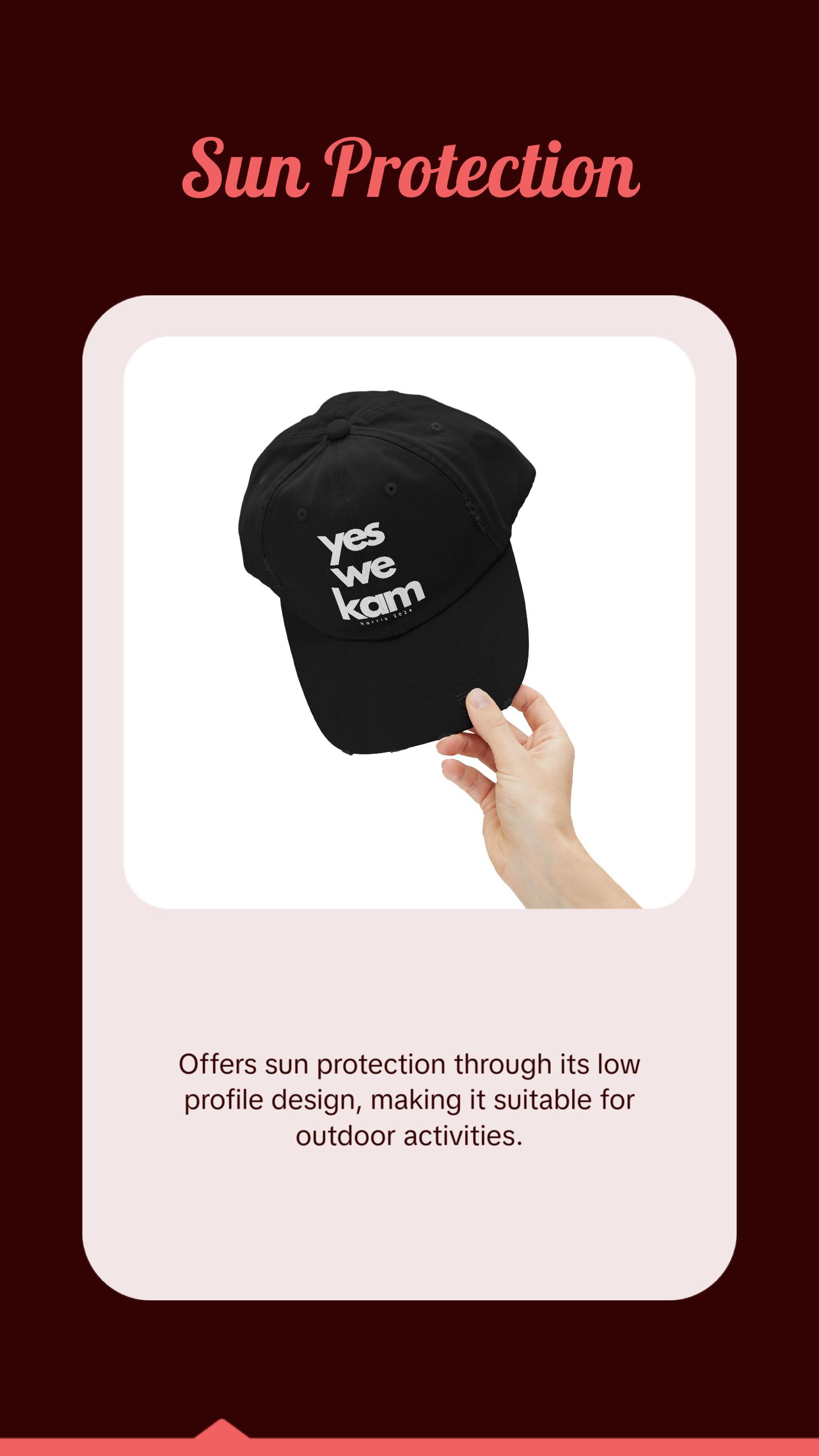 Yes We Kam Hat - Kamala Harris Hat - Distressed Cap