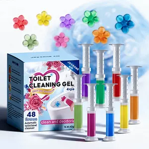 48 Flowers Toilet Cleaner Gel - (6 in 1)Air Freshener, Effective Deodorizer, Long Lasting Fragrance for Bathroom, Toilet Bowl