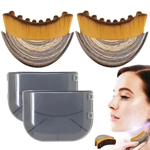 Contouring Facial Brush, Dry Brushing Facial Tool Massage with Ergonomic Design for Relaxation and Jawline Definition, Facial Care Tool, Face Scrubber Tool