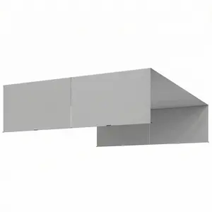 Outsunny 2 PCS 4 x 16ft Pergola Canopy Replacement, UV Protection Shade Cover, Easy to Install for 10 x 10ft Pergola, Cover ONLY, Light Gray