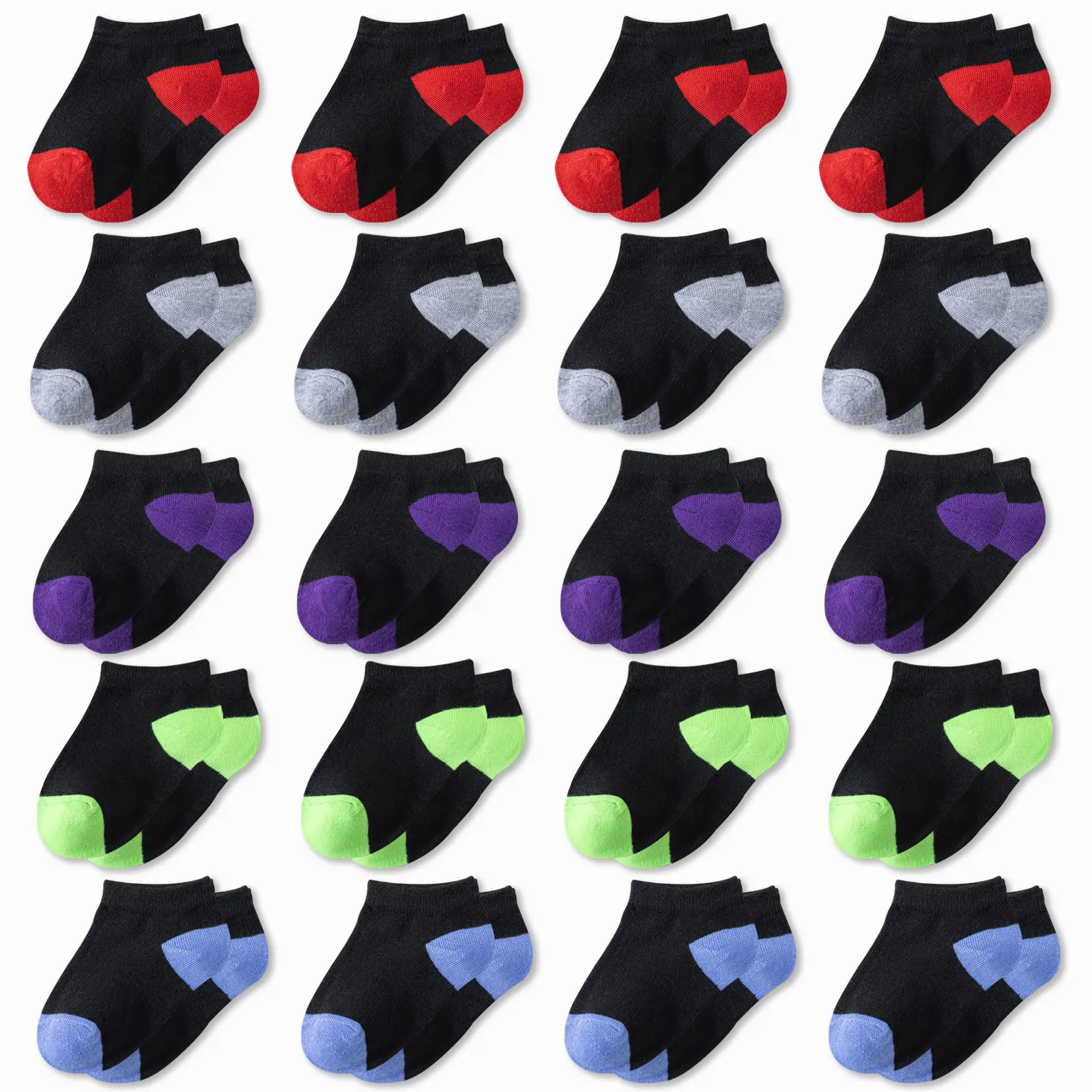 20 Pairs Toddler Kids Boys Girls Sport Ankle Athletic Socks Half Cushion Low Cut Socks 20 Pairs Toddler Kids Boys Girls Sport Ankle Athletic Socks Half Cushion Low Cut Socks