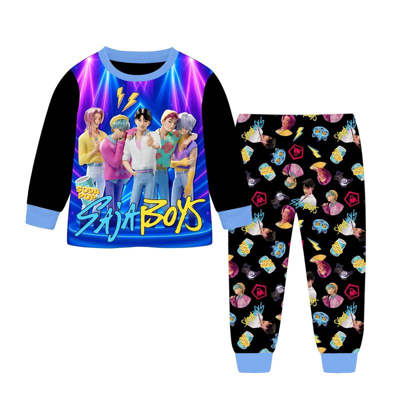 K-POP Demon Hunters Saja Boys Pyjamas Set GIRLS Jinu Abby Mystery Romance Baby HUNTR/X Fans Kids PS4 music party Cartoon tiger Merch Pajamas 3D Anime movie Print pjs Child Christmas Gift Teen fancy Nightwear Party sweatshirt Top Youtuber nighty homewear