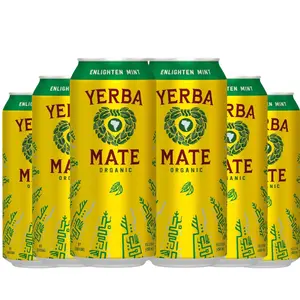 Guayaki Yerba Mate Enlighten Mint Drink - 6 Pack 15.5oz
