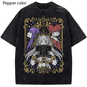 Frieren Beyond Journey’s End Vintage Anime T-Shirt, Frieren Anime Manga Graphic Tee, Japanese Fantasy Anime Shirt, Otaku Fan Gift
