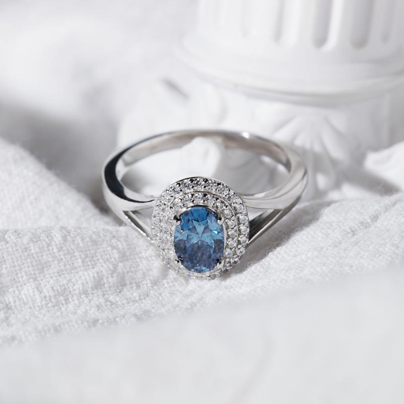 Delzzad 1ct Oval Synthetic Moissanite Double Halo Ring In 925 Sterling Silver Ring Band Jewelry Perfect Birthday Engagement Wedding Anniversary Christmas Gift for Women Delzzad 1ct Oval Synthetic Moissanite Double Halo Ring In 925 Sterling Silver Ring Band Jewelry Perfect Birthday Engagement Wedding Anniversary Christmas Gift for Women