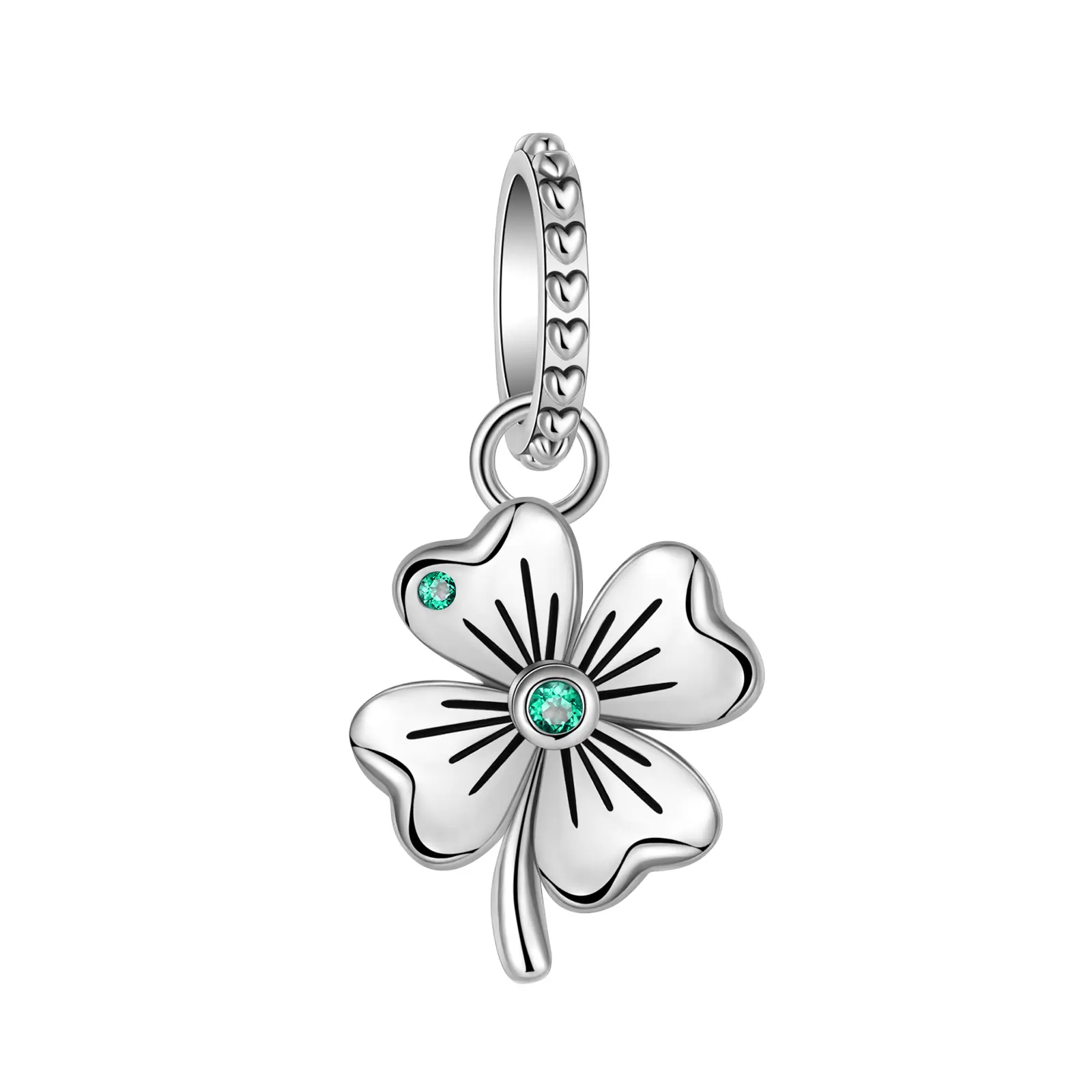 Lucky Elegant Four-leaf Clover Jewelry Charm, DIY Beads Fits for Necklace Bracelet, Perfect Gift for Women