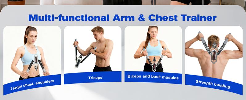 Relifesports Adjustable Resistance Arm Trainer Chest workout Twister Arm Exerciser Adjustable 0-220lbs/350lbs Hydraulic Power, Home Chest Expander, Shoulder Muscle Training Fitness Equipment, Arm Enhanced Exercise Strengthener