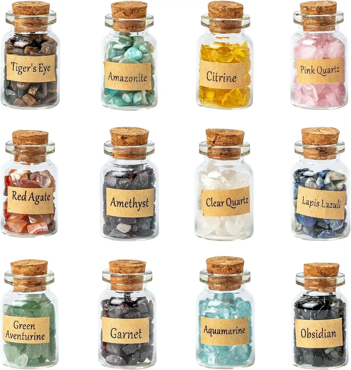 Zodiac Crystal Bottle Bundle - Custom Healing Stones for 12 Constellations