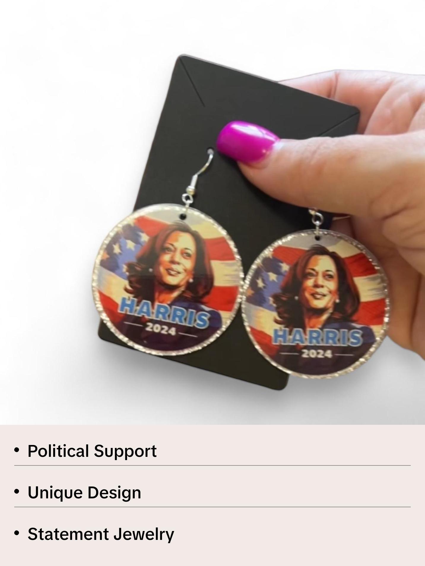 Kamala Harris 2024 Dangle President Support Earrings