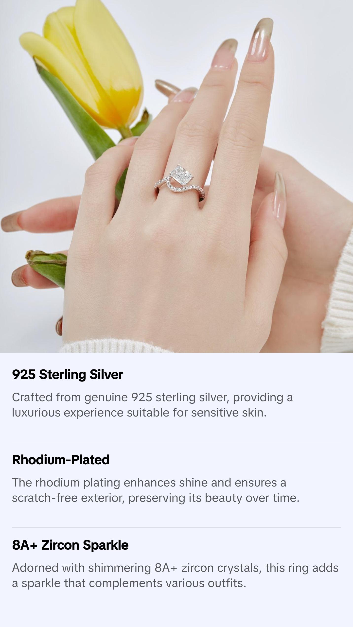 Victoria Ring Engagement Ring 925 sterling Silver fashion engagement silver ring