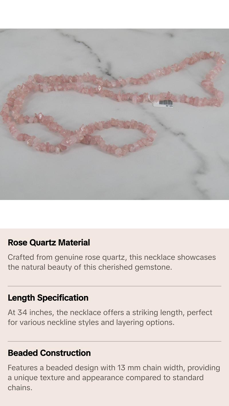 Rose Quartz Beaded Necklace