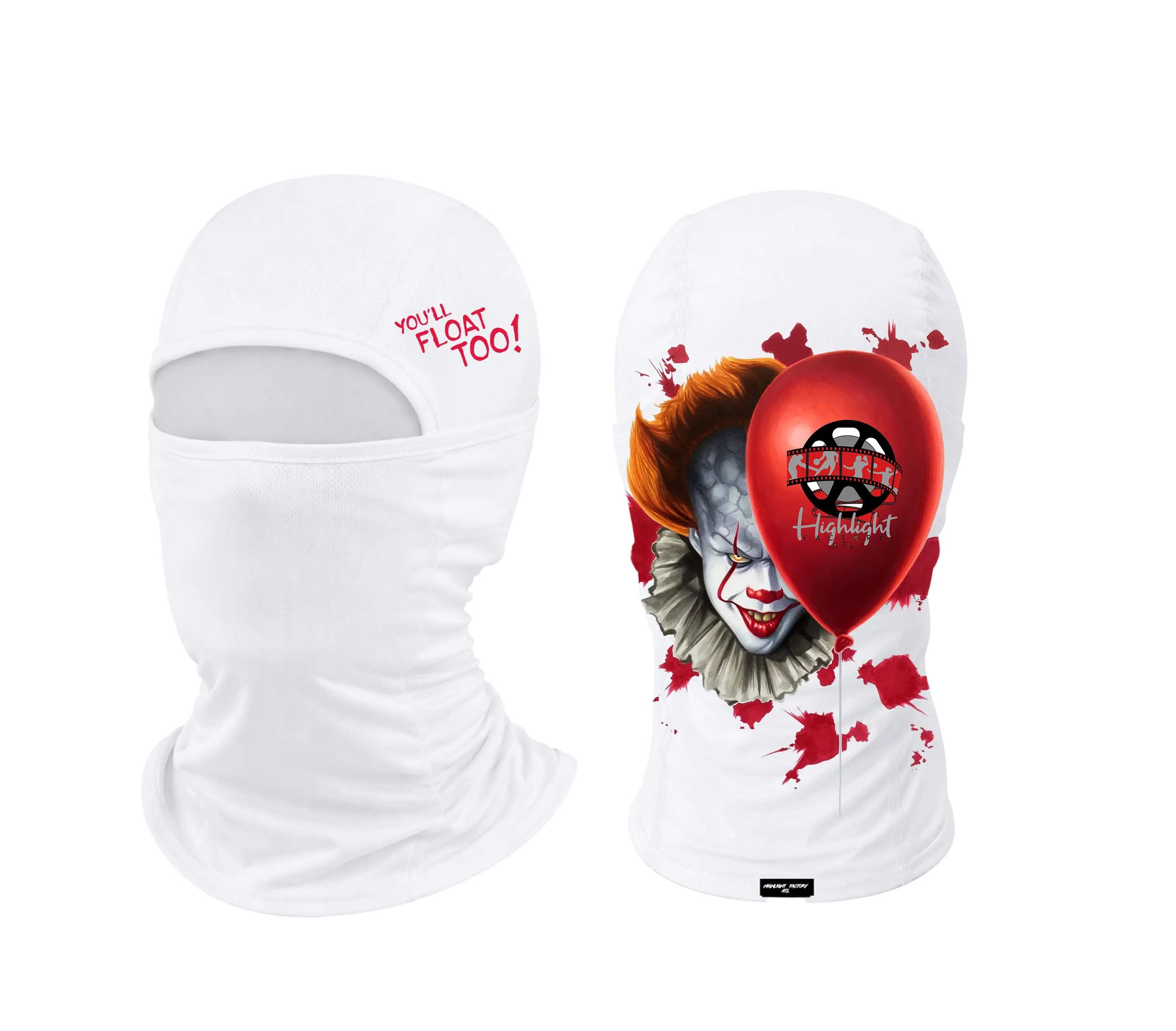 You'll Float Too Shiesty Ski Face Mask - Full Face UV Protection & Windproof Balaclava for Men & Women - Ideal for Motorcycle, Skiing & Snowboarding White