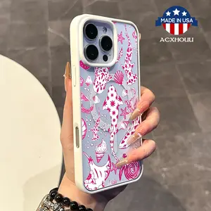 Chic Magnetic Case for iPhone11/12/13/14/15/16/promax Pink Marine World MagSafe Ready, Anti-Slip, Ultra Thin |   Aesthetic Touch for Daily Use