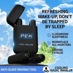 PEK Double-Hole Nasal Inhaler - Instant Cooling & Refreshing Energy Bar for Focus | Anti-Sleep Relief for Driving, Study, and Night Shifts | Natural Essential Oils, Long-Lasting Icy Freshness (1 Pack) Nasal Sticks Pack