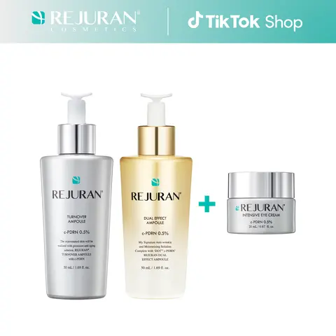 REJURAN Turnover Ampoule 50ml & Dual Effect Ampoule 50ml Bundle with Eye Cream