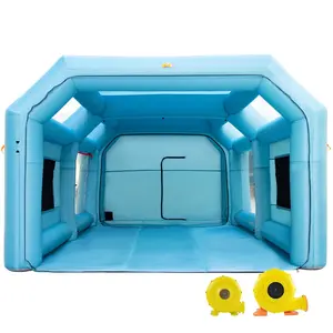 Portable Inflatable Paint Booth 26x15x10ft, Inflatable Spray Booth For Auto Painting With Air Filter System And Two Blowers, Upgraded Blow Up Spray Booth Tent, Auto Paint Workstation For Car Garage And Parking