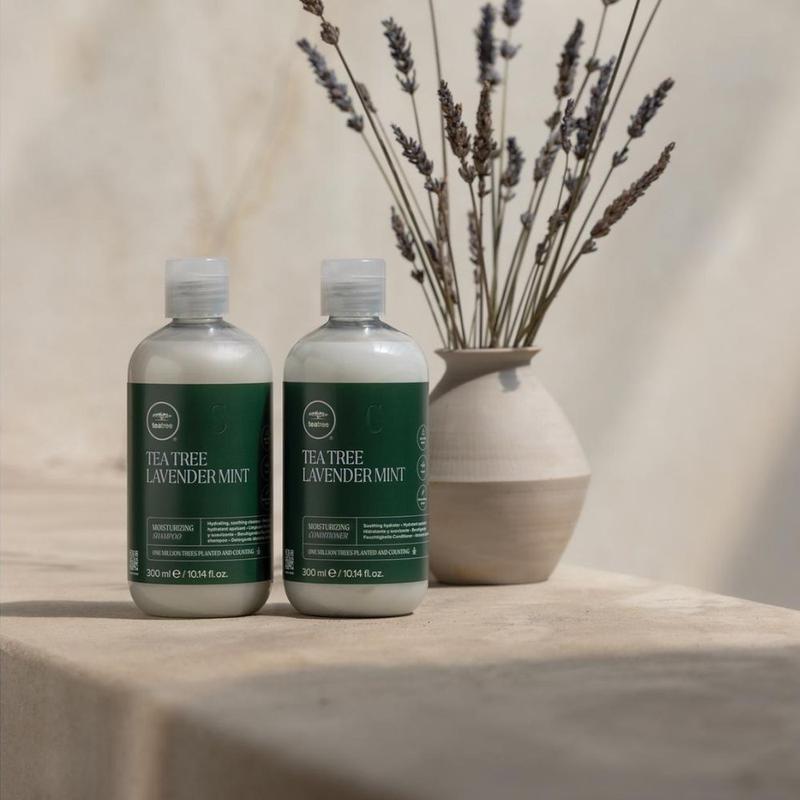 Paul Mitchell Tea Tree Lavender Mint Moisturizing Shampoo 300ml Hydrating Calming Scented Haircare Cleanser Moisture Hydrate Aroma Moisturizer Conditioner Cleansing