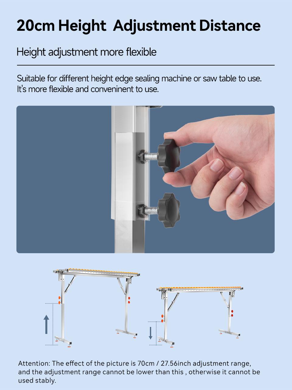 IMBOT Double Row Roller Foldable Wood Cutting Bracket Adjustable Height Portable Workshop Assistant for Material Handling & Space Optimization