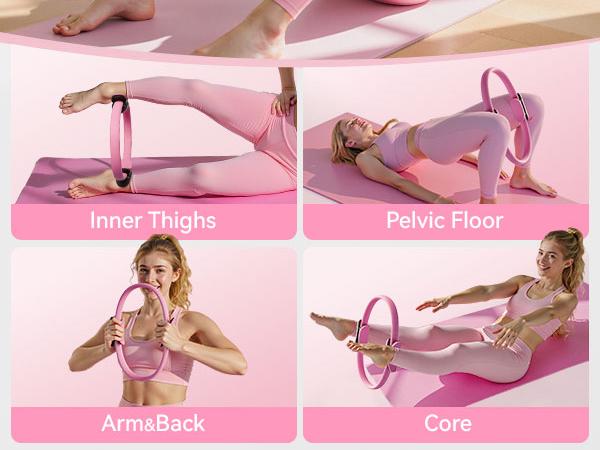 Feierdun Pilates Ring, 14'' Magic Circle for Core & Thigh Toning, Fit for Pilates, Yoga & Home Workouts-Lightweight, Beginner-Friendly Feierdun Pilates Ring, 14'' Magic Circle for Core & Thigh Toning, Fit for Pilates, Yoga & Home Workouts-Lightweight, Beginner-Friendly