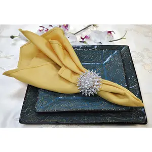 20"x20" Premium Polyester (240 GSM) Napkins - Gold (10pcs/pk)