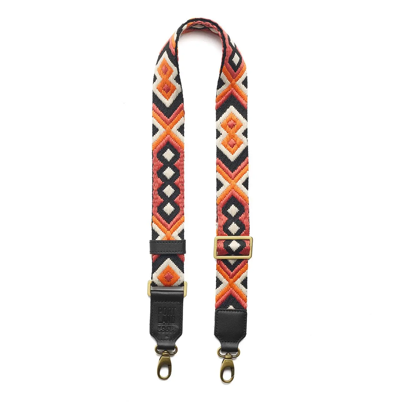 Portland Leather Kaleidoscope Strap - Custom Carry Upgrade - Adjustable Strap, Pattern Design, Bag Accessory