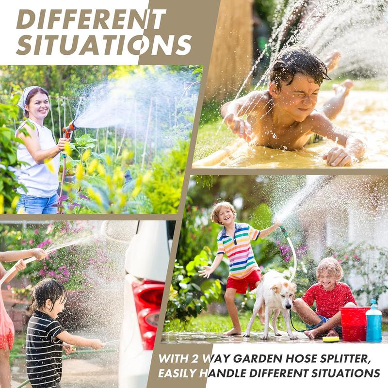 DABATR Garden Hose Quick Connector, 3/4 Inch Male and Female Garden Hose Fitting Quick Connector, 6 Set/4 Set