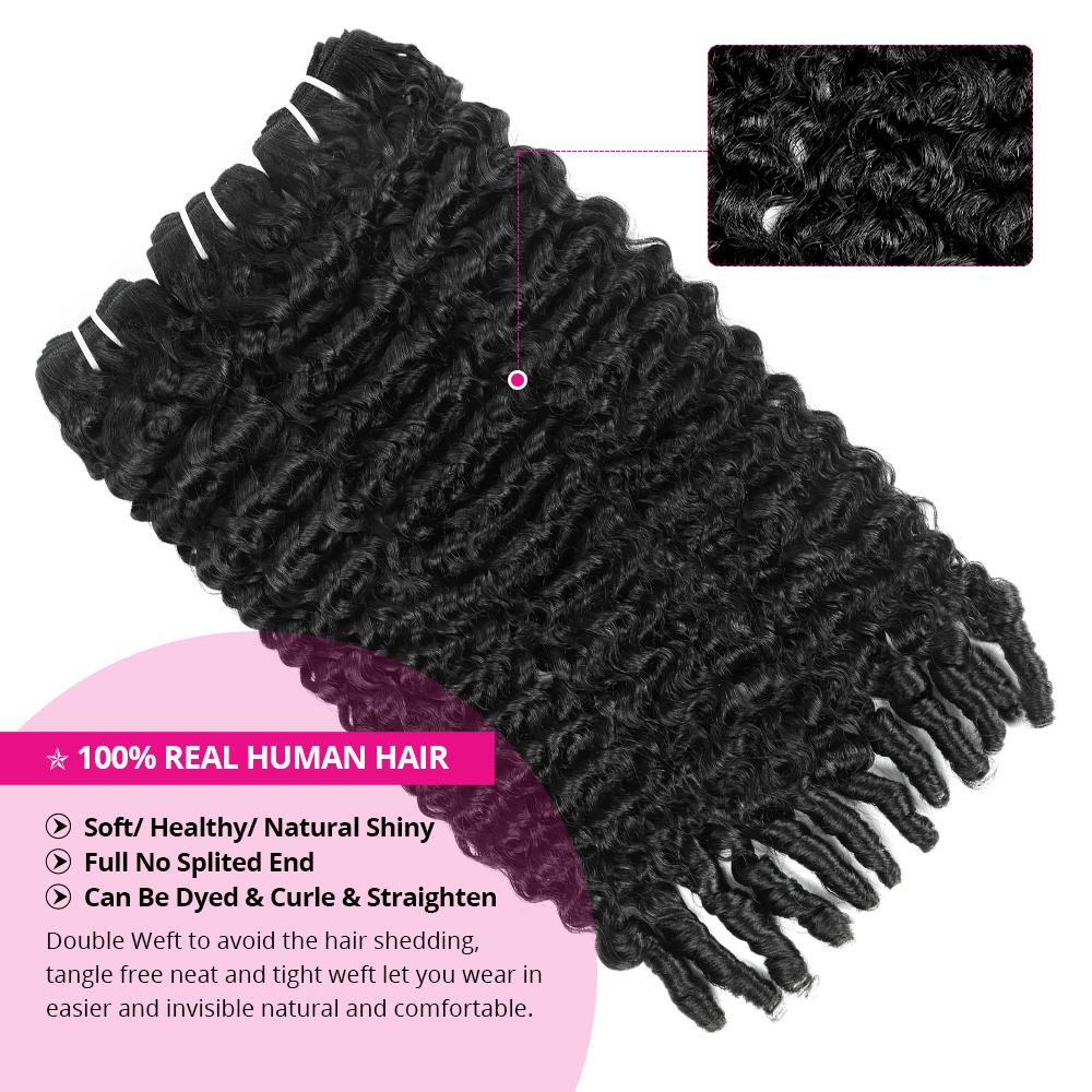 Burmese Curly Human Hair Bundles 100% Human Hair Curly Bundles 1 3 4 Bundles 30Inches Tight Curls Quick Wave Hair Extension Sew In