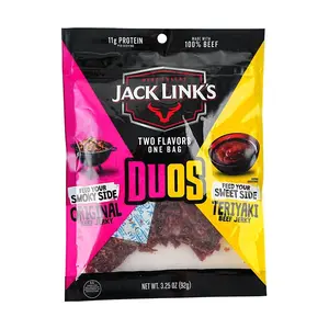 Jack Link's Beef Jerky Original & Teriyaki - 92g Bulk Pack | Low Calorie, High Protein Healthy Snack for Adults & Kids