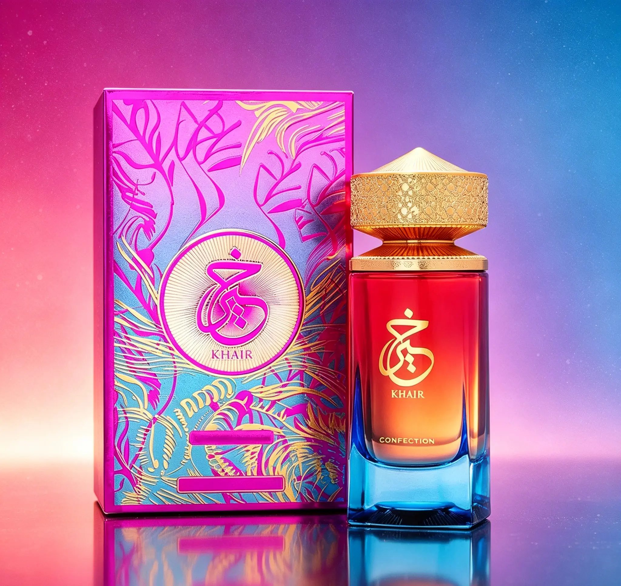Paris Corner Khair Confection Eau De Parfum – 3.4 Fl Oz / 100ml, Sweet Candy Unisex Fragrance with Pear, Whipped Cream, Jasmine & Vanilla Notes, Long-Lasting Gourmand Perfume