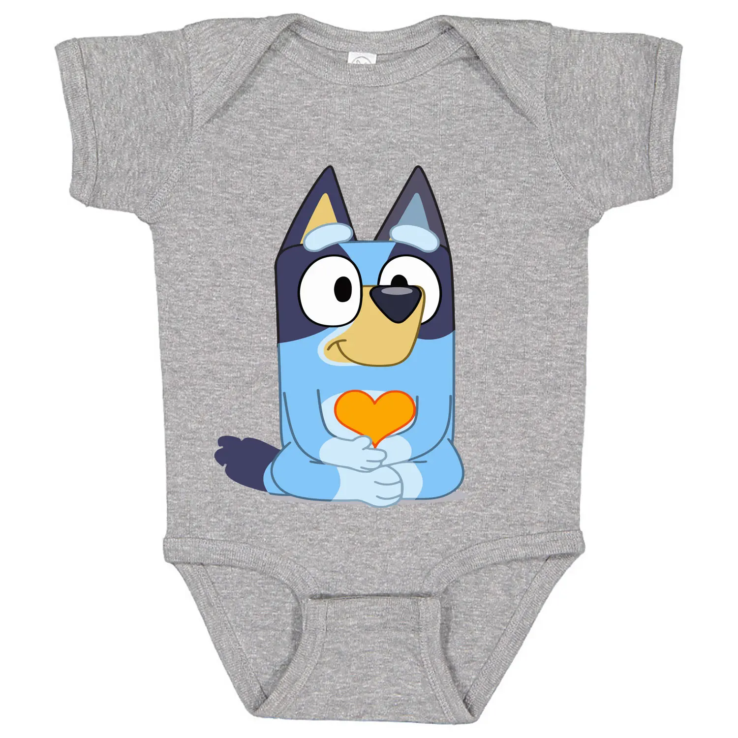 Bluey Animated Character Design Baby & Toddler Baby Rib Bodysuit Soft, Comfortable Cotton, Snap Closure, CPSIA Compliant