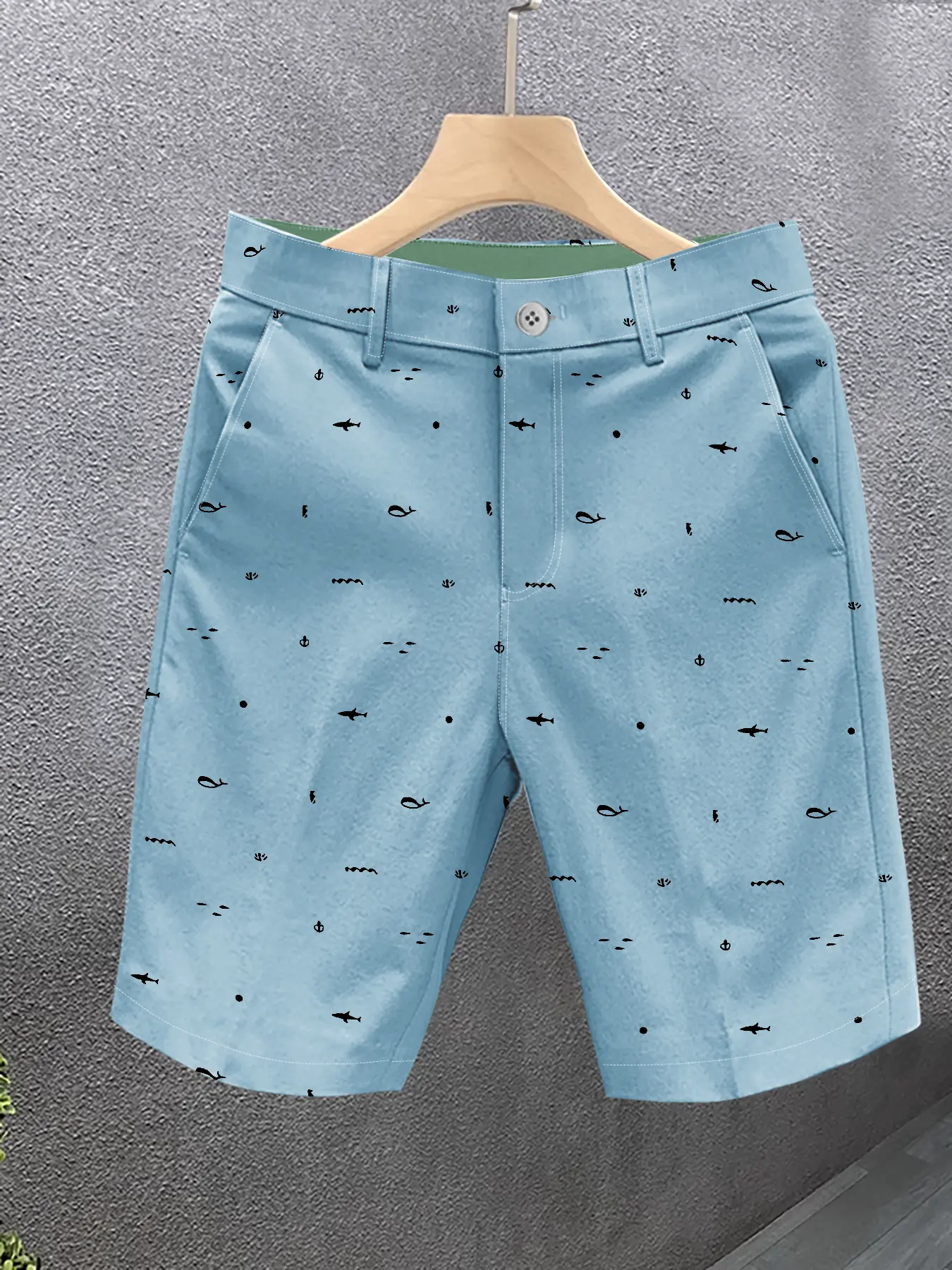Men's Fitted Casual Shorts - New Summer Menswear, Natural Breathable Cotton Blend Fabric, Visually Refreshing Versatile Style, Pull-On Fasten Design