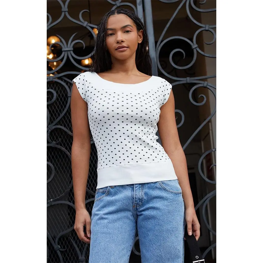 トップス andmary Casey knit tops Ribbon check min ANDMARY】Casey knit tops