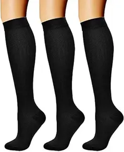 3 Pairs Compression stockings for Women and Men Best Compression Socks for Running,Athletic,Cycling