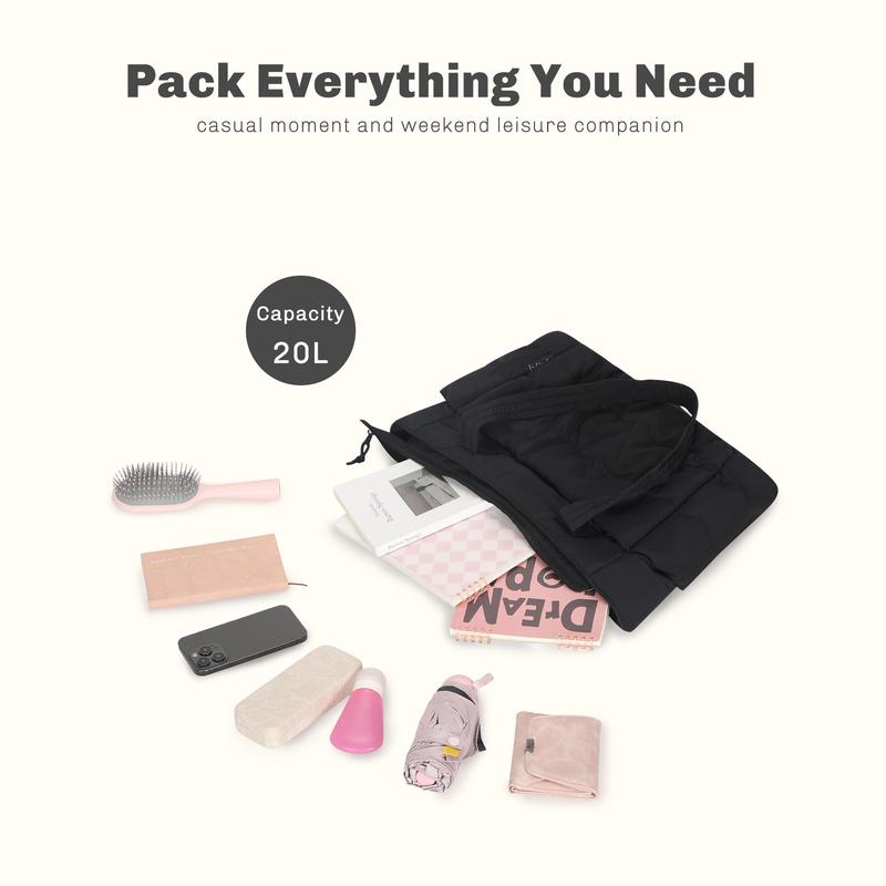 [NEW IN] HYNES EAGLE Puffer Laptop Tote Bag 15.6 Inches Lightweight Puffy Handbag for Women Quilted Shoulder Bag for School/Work/Travel/Gym/Nurse Durable Bubble Bag  Water Repellent College Tote with Multiple Compartments & Organize Zipper Closure