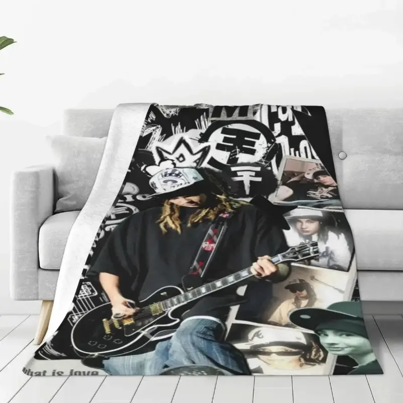 Tom Kaulitz Music Band Art Soft Fleece Blanket - Wrinkle-Resistant Plush Texture Constellation Graphic Flannel Throw, Couch Bedroom Cover, Multi-Size Decorative Textile for Camping & Bed, Birthday Gift