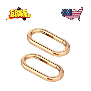 2 Pcs Spring O Ring Clip for Purse Strap Oval Snap, 1.93"×0.94"