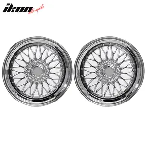 (2) 19X9.5 +40 5X114.3 / 5X120 Step Lip Deep Dish Mesh Wheels Rims