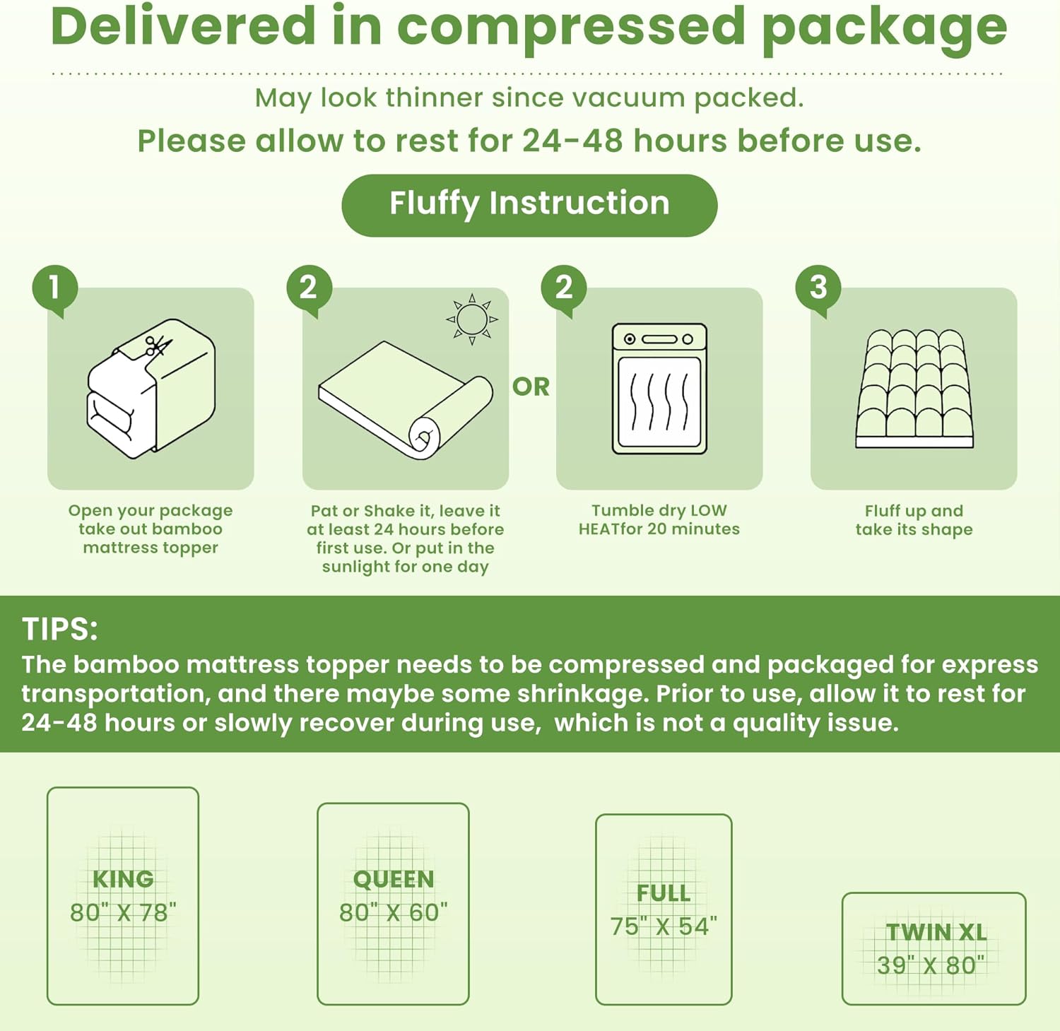 Extra Thick Bamboo Mattress Topper – Breathable, Elastic Skirt, Down Alternative Fill, Cotton Top, 8–21" Deep Pocket for Back & Side Sleepers