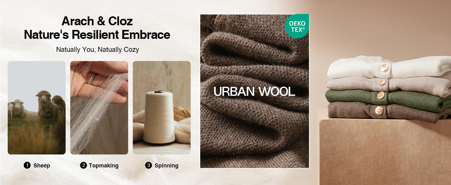 Arach&Cloz Women's Wool Blend V Neck Button Down Summer Business Casual Sweater Vests 2026 Arach&Cloz Women's Wool Blend V Neck Button Down Summer Business Casual Sweater Vests 2026