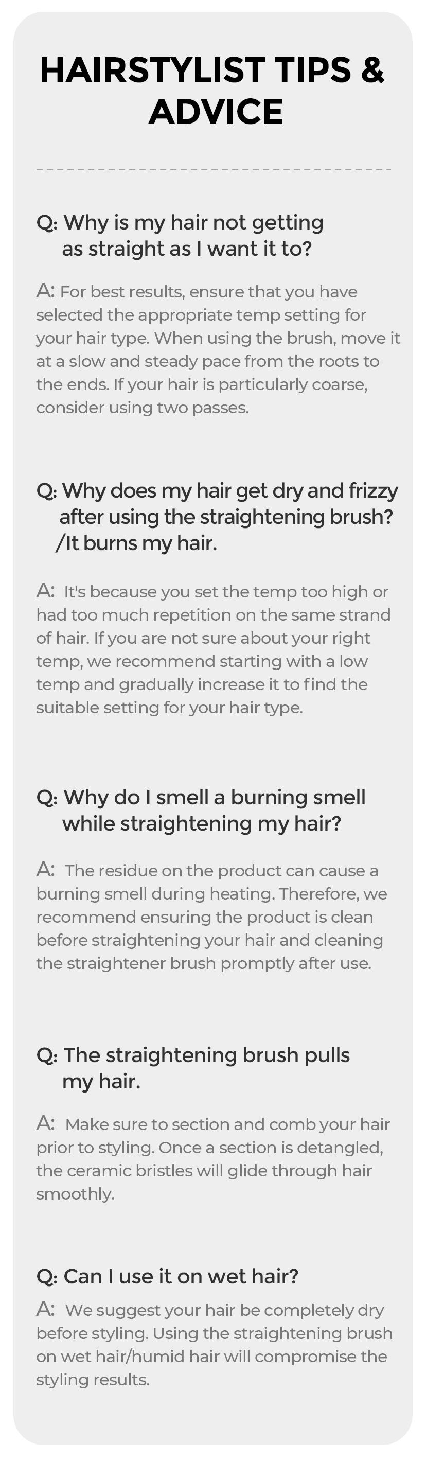 【Live Only】TYMO iONIC PLUS Hair Straightener Brush with Smooth Bristles