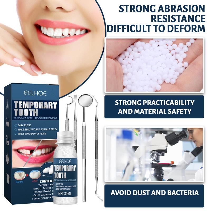 （Perks Week）Upgraded Moldable Dental Gel - Temporary Filling for Dentures, Cavities & Teeth Defects | Halloween Vampire Teeth Prosthetic Adhesive & Cosplay Prop